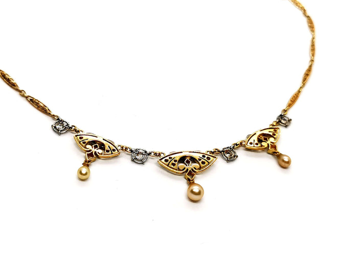 Collier Collier Art déco Or jaune Diamant 58 Facettes 1139165CD