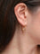 Boucles d'oreilles Créoles vintage boules à facettes or jaune perles 58 Facettes 879