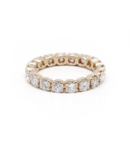 Bague 48 / Jaune / Or 750 Alliance américaine 18 Diamants 58 Facettes 200113R
