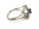 Bague 48 Bague Fleur Or blanc Saphir 58 Facettes 1313050CN