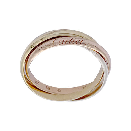 Bague 59 Bague Cartier, Trinity, trois ors, petit modèle. 58 Facettes 32474