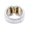 Bague 49 Bague Hermès, "Bakuba", or jaune, argent. 58 Facettes 32721