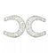 Broche Broche "Fers à Cheval" en platine et diamants. 58 Facettes 31655