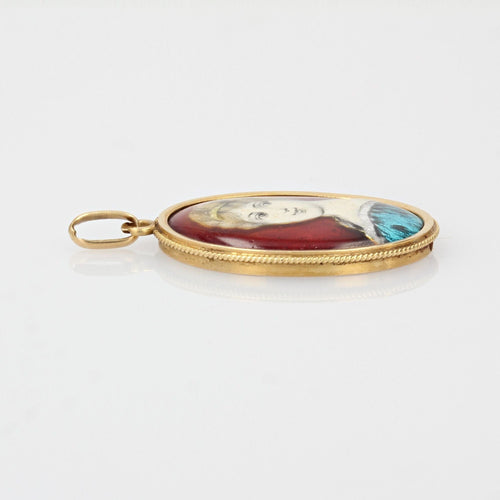 Pendentif Pendentif or jaune émail de Limoges 58 Facettes 22-419