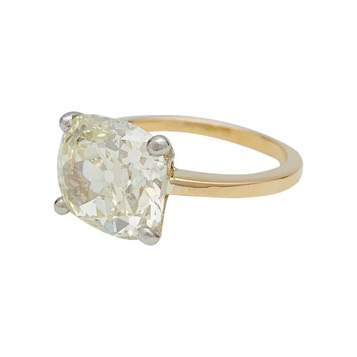 Bague 54.5 Bague diamant 5,97 carats, or et platine. 58 Facettes 31129