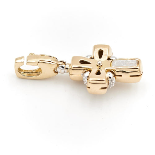 Pendentif Chimento Pendentif Croix Or jaune Diamant 58 Facettes 1833674CN