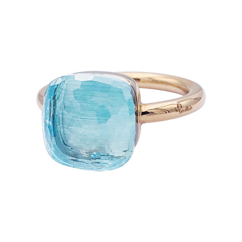 Bague 56 Bague Pomellato, "Nudo Maxi", deux ors et topaze bleue. 58 Facettes 32845