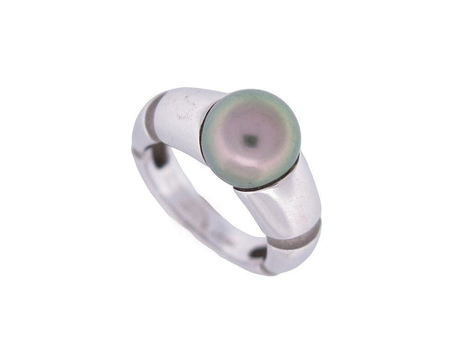 Bague 49 bague MAUBOUSSIN nadja en or blanc 18k 8.2gr & perle de tahiti 58 Facettes 257825