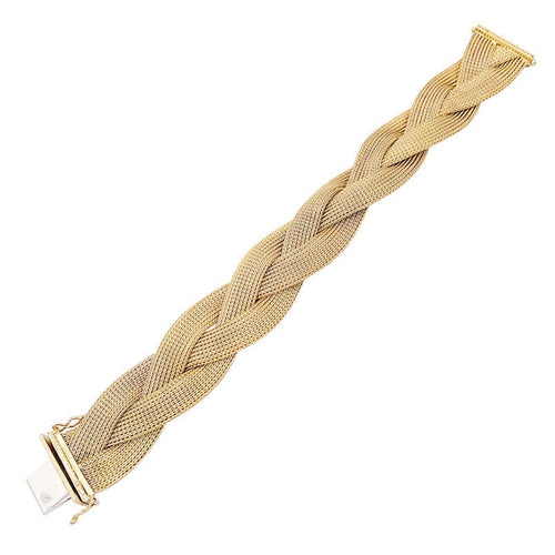 Bracelet Bracelet tresse or jaune. 58 Facettes 32608