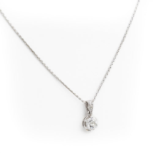 Collier Collier Or blanc Diamant 58 Facettes 1986227CN
