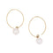 Boucles d'oreilles Créoles or jaune perle de culture 58 Facettes 16-108B