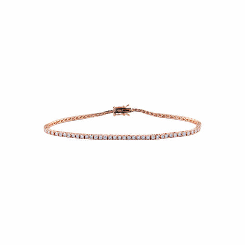Bracelet Bracelet Tennis Or rose Diamants 58 Facettes