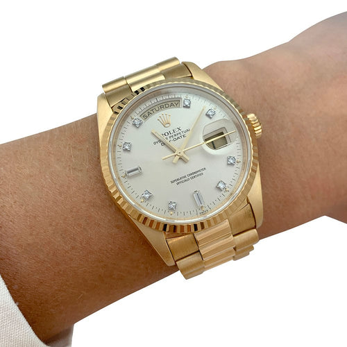 Montre Montre Rolex,"Day-Date", or jaune. 58 Facettes 31148