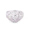 Bague Bague dôme en platine, diamants 58 Facettes 1