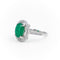 Bague 53 Bague Pompadour Or blanc Emeraude 58 Facettes 2150305CN