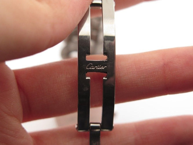 Montre montre CARTIER la dona large 2835 28 mm quartz acier palladie 58 Facettes 253462