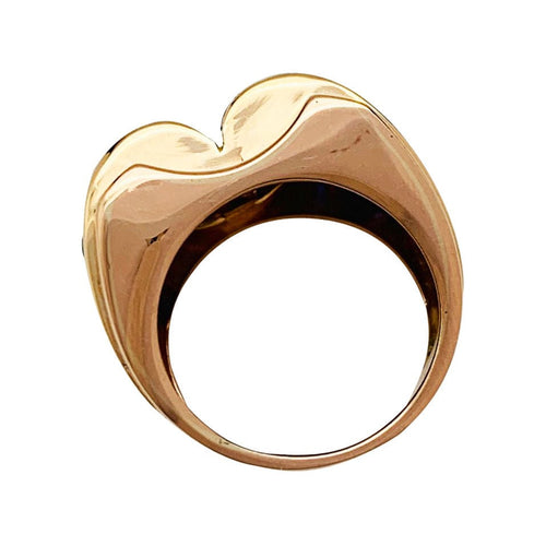 Bague 48 Bague Tank or rose, saphirs. 58 Facettes 31020