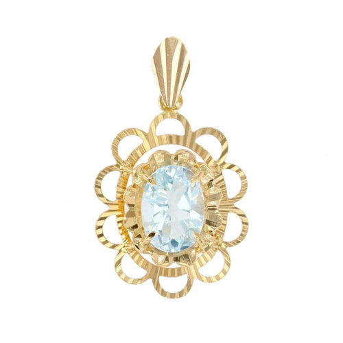 Pendentif Pendentif fleur aigue marine 58 Facettes 21-356