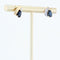 Boucles d'oreilles Puces d'oreilles or jaune saphirs d'occasion 58 Facettes CVBO7