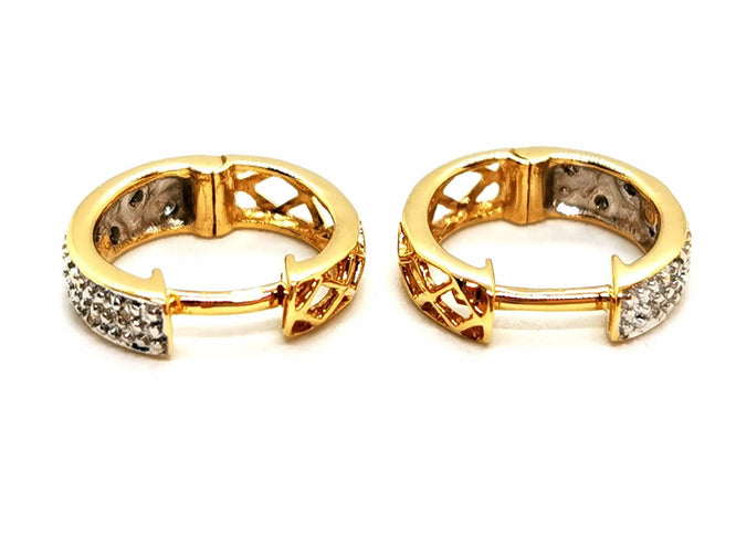 Boucles d'oreilles Boucles d'oreilles Créoles Or jaune Diamant 58 Facettes 1740874CN