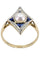 Bague BAGUE ART-DÉCO SAPHIRS PERLE ET DIAMANTS 58 Facettes 056201