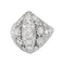 Bague 51 Bague 1920 en or blanc et diamants. 58 Facettes 30712