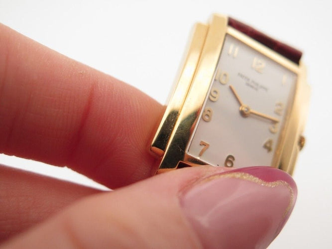 Montre vintage montre PATEK PHILIPPE gondolo twenty 4 29 mm quartz or 18k 58 Facettes 256440
