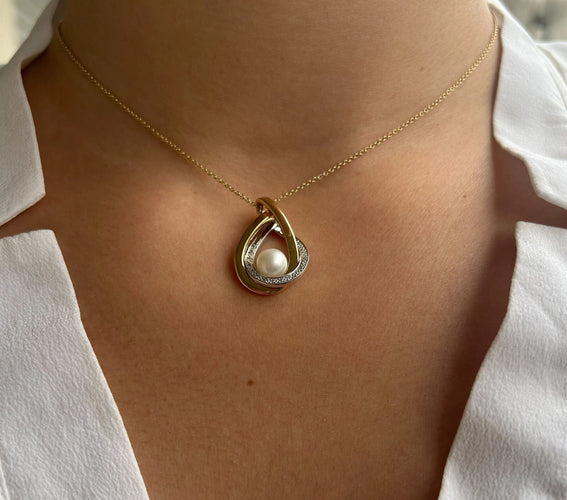 Pendentif PENDENTIF "DEUX ORS" & PERLE 58 Facettes BO/220079 NSS