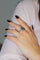 Bague 59 Bague Pompadour Or blanc Saphir 58 Facettes 2543081CN