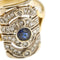 Bague 56 Bague rectangulaire Saphir Diamants 58 Facettes 29610