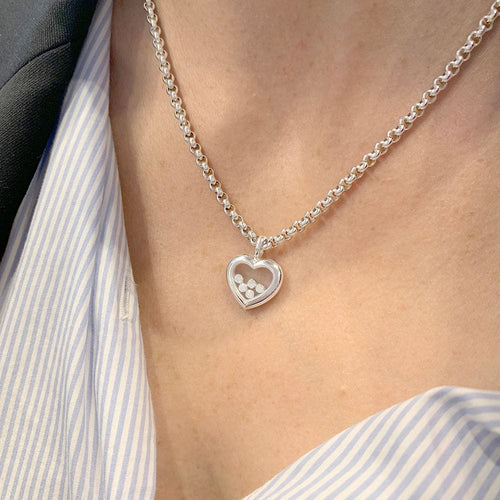 Collier Collier Chopard, "Happy Diamonds", or blanc. 58 Facettes 31384