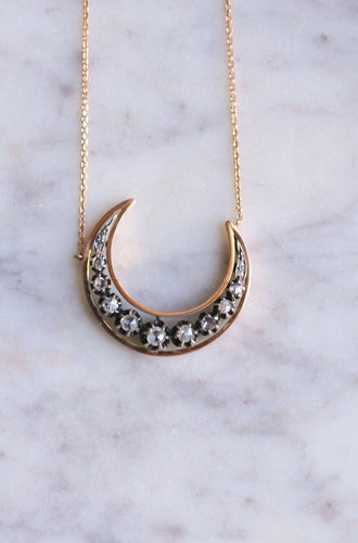 Collier Collier croissant de lune diamants 58 Facettes