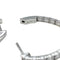Boucles d'oreilles Créoles ovales or blanc, diamants. 58 Facettes 31003