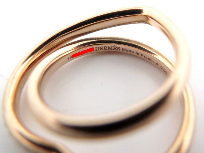 Bague 52 HERMES - Bague Vertige Coeur Or Rose et Diamants 58 Facettes 252156