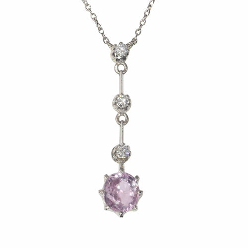 Pendentif Pendentif Diamant Saphir rose naturel non traité 58 Facettes 23073-0149