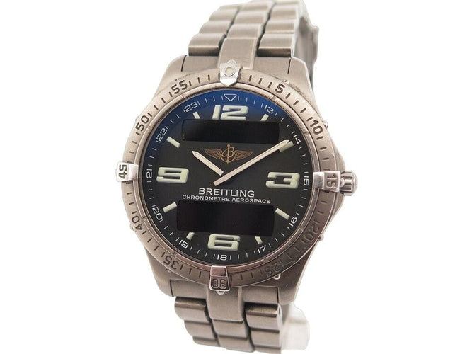 Montre montre BREITLING aerospace e75362 40 mm titane quartz chronographe 58 Facettes 253046