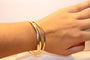 Bracelet Bracelet trois ors 58 Facettes 10653