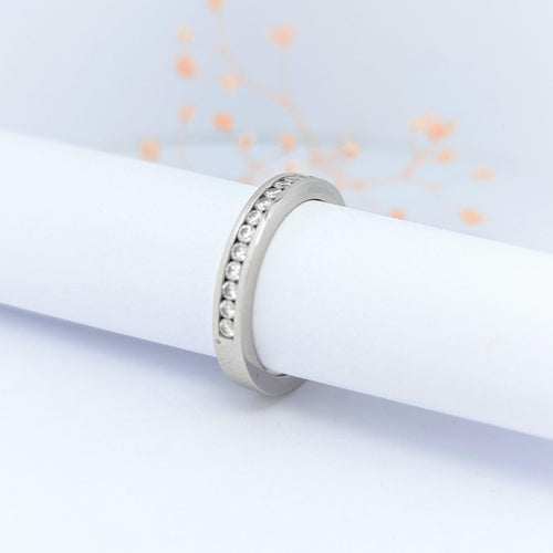 Bague Demi-alliance Celinni en platine et diamants 58 Facettes 20261