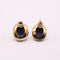 Boucles d'oreilles Boucles d’oreilles ovales en or jaune et Saphirs étoilés 58 Facettes
