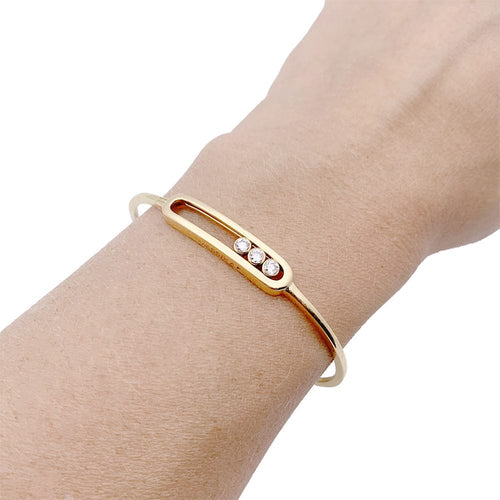 Bracelet Bracelet Messika, "Jonc Move", or jaune, diamants. 58 Facettes 33426