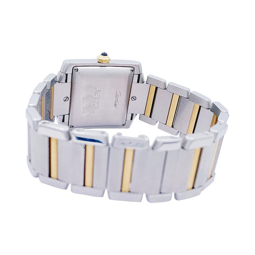Montre Montre Cartier, "Tank Française", acier et or. 58 Facettes 32095
