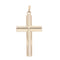 Pendentif Croix or rose strié 58 Facettes 22-304B