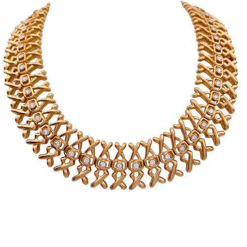 Collier Collier Lalaounis, or jaune, diamants. 58 Facettes 32236