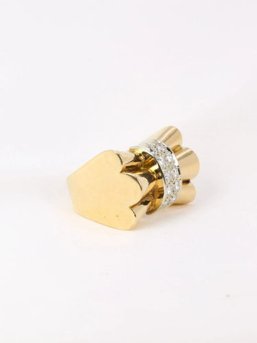 Bague Bague nœud Art Déco diamants 58 Facettes J10