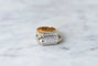Bague Chevalière or rose et platine diamants 58 Facettes