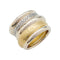 Bague 55 Bague Pomellato en or naturel et jaune modèle "Tubulaire", diamants. 58 Facettes 31407