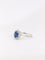 Bague Bague marguerite vintage saphir ovale diamants 58 Facettes J23