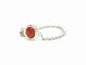Bague 56 Bague Chaînette Or blanc Cornaline 58 Facettes 843305CD