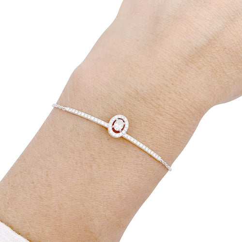 Bracelet Bracelet Messika, modèle "Glam'Azone", or blanc et diamants. 58 Facettes 33154