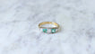 Bague Bague jarretière diamants et émeraudes 58 Facettes